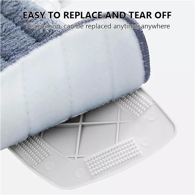 Spray Mop Reusable Rotating Magic Flat Mops with Microfiber Pads Wet and Dry Cleaner Household Cleaning Tools Accessories(1mop3cloth)