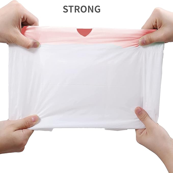 Tall Kitchen Drawstring Trash Bags 13 Gallon 100 Count Heavy Duty White &amp Unscented Can Liners
