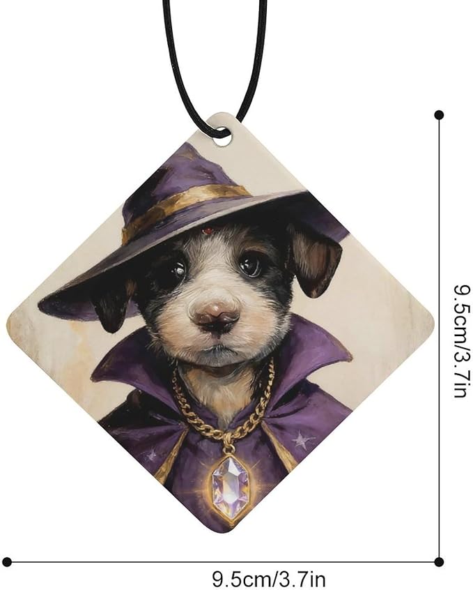 5PCS Car Air Freshener Hanging Personalized Double Sided Wizard Pup Car Fresheners Long Lasting New Cars Scents Cute Automotive Freshies for Closets Drawers (tea)