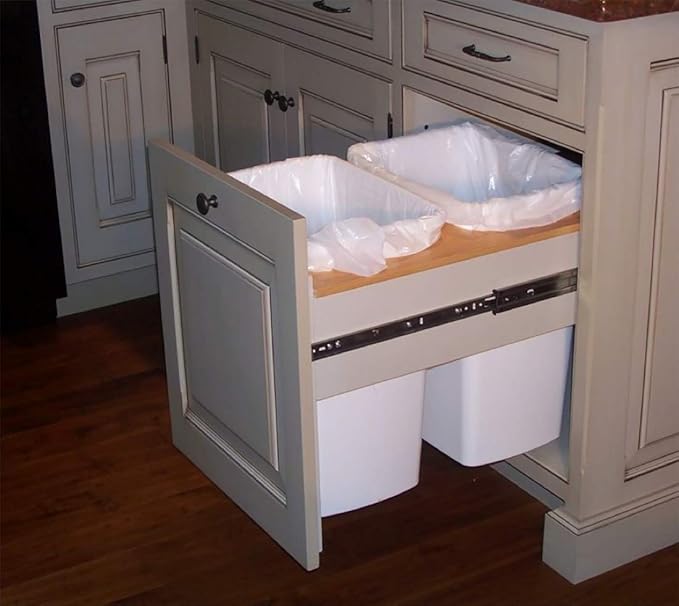 8 Gallon Medium Trash Bags White Kitchen Garbage Bags Plastic Wastebasket Trash Can Liners for Home and Office Bins 220 Count