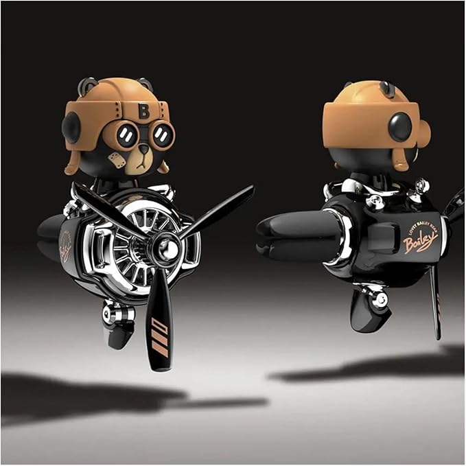 Cool Bear Car Air Freshener Rotating Fan Vent Clip Perfume Diffuser for Accessories &amp Decoration