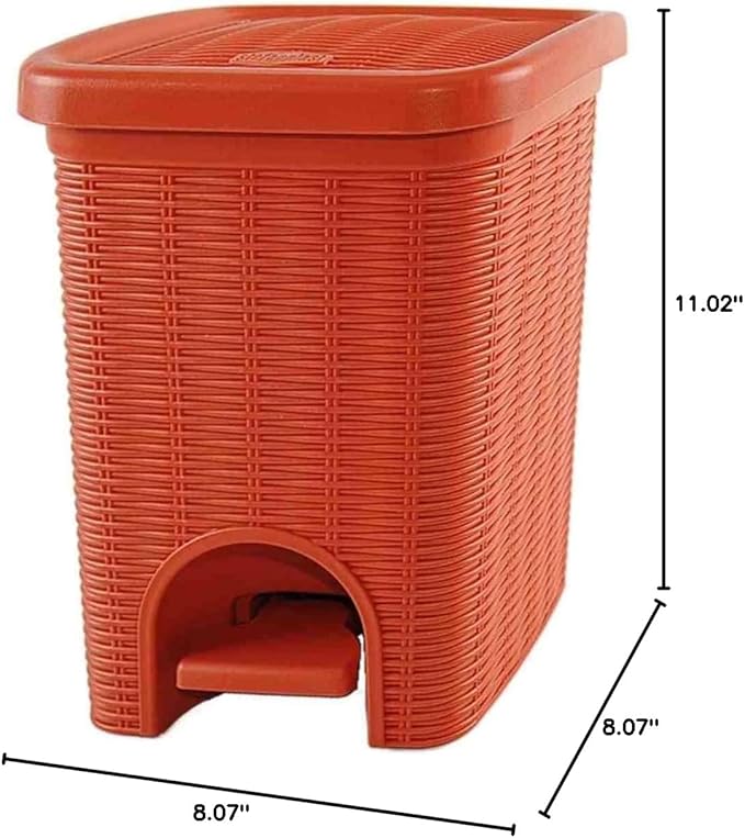 Stefanplast Elegance Bathroom Dustbin Orient Red 20.5 x 20.5 x 28 cm