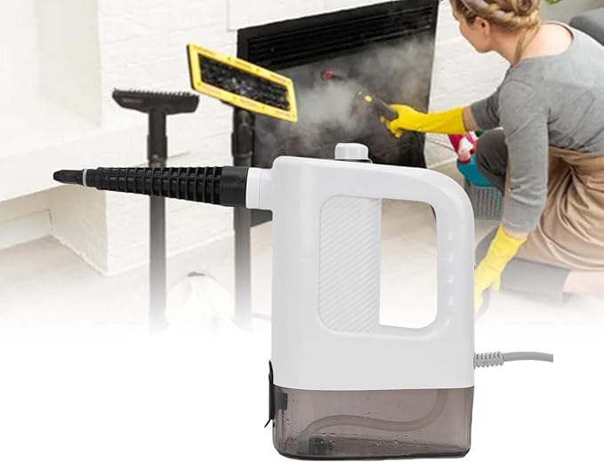 Zunate Steam Cleaner 1200W Handheld Steam Cleaner 15s Rapid Heating Steamer 400ML Water Tank High Temperature High Pressure Handheld Cleaner for Home Car Grout Tile Floor Dirt (US Plug