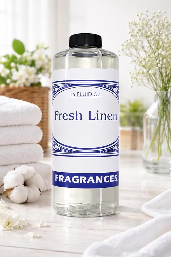 Vacuum Fragrance 16 fl oz – Water-Based Air Freshener Oil Compatible with Rainbow RainMate Sirena &amp Hyla (Fresh Linen)