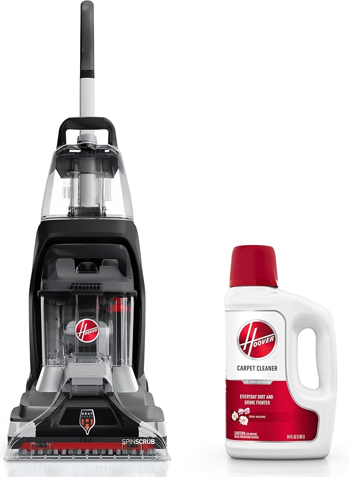 Hoover PowerScrub XL Pet Carpet Cleaner Machine Deep Cleaning Carpet Shampooer FH68050 + 64 oz Everyday Cleaner Solution AH31924