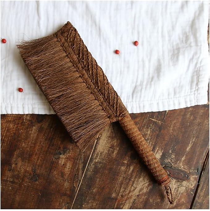 VALGRE Precipitator Natural Brown Silk Hand Broom Anti-Static Dust Brush Hotel Family Clothes Dust Hair Sofa Bed Sheets Bedspread Carpet Cleaning dust Catcher
