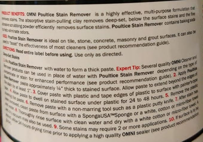 Omni Poultice Stain Remover 12 oz.