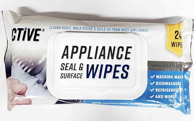 ACTIVE Mold Stain Remover Gel and Appliance Cleaner Wipes - Includes 7oz Mold Stain Remover and 24pk Appliance Surface Cleaning Wipes