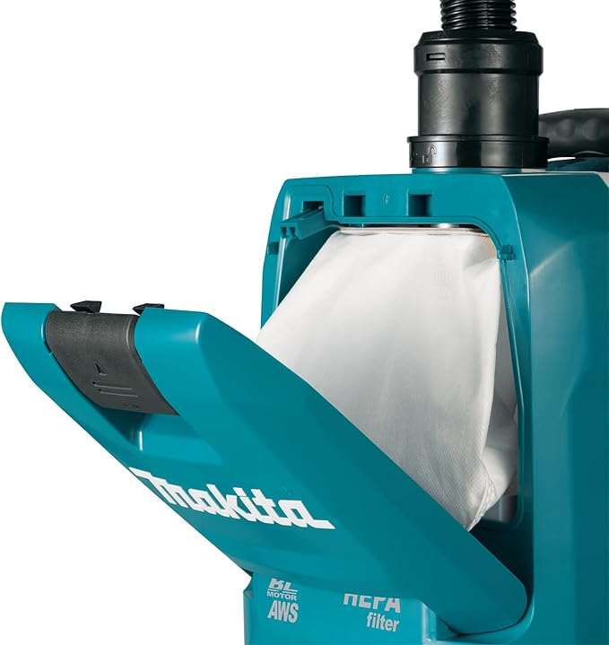 Makita VC009GZ01 Backpack Vacuum Cleaner 40 V max. with AWS (without Battery Without Charger) Petrol/Black
