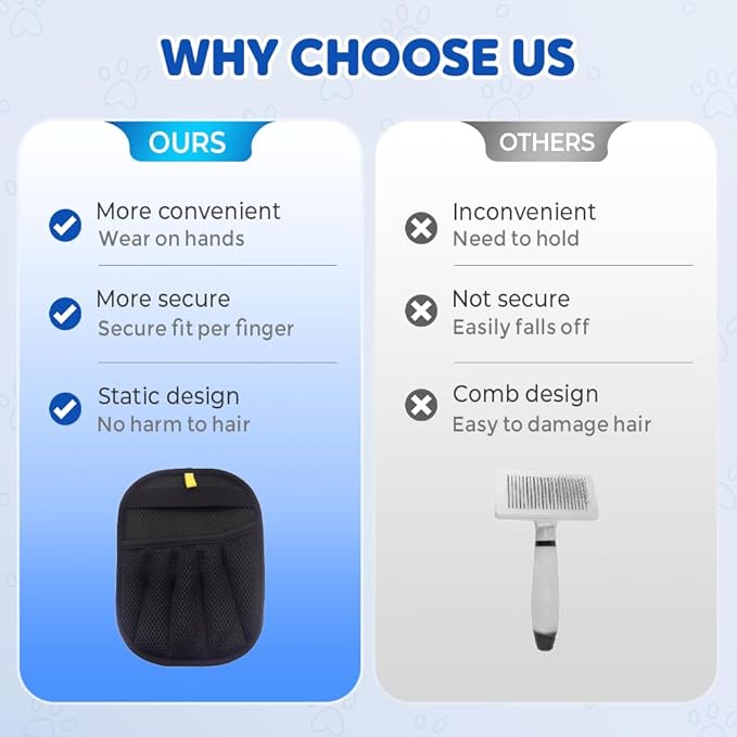 2 Pack Pet Hair Removal Glove 2025 Upgrade Pet Hair Remover Electrostatic Gloves Pet Hair Removal Tool Pet Hair Remover Mitt Reusable Cat Grooming Gloves for Dogs Cats Furniture &amp Clothes