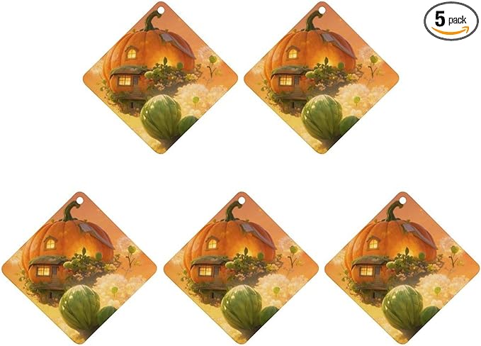 5PCS Car Air Freshener Hanging Personalized Double Sided Witch's Twilight Car Fresheners Long Lasting New Cars Scents Cute Automotive Freshies for Closets Drawers (tea)
