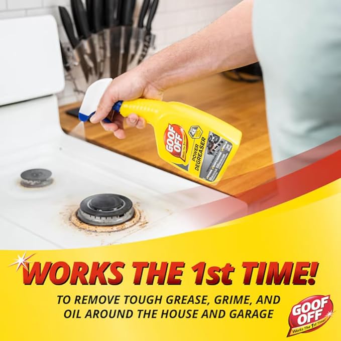 Power Degreaser – 32 oz | Heavy-Duty Kitchen &amp Oven Cleaner | Removes Grease Oil &amp Grime from Stovetops Countertops Appliances &amp More