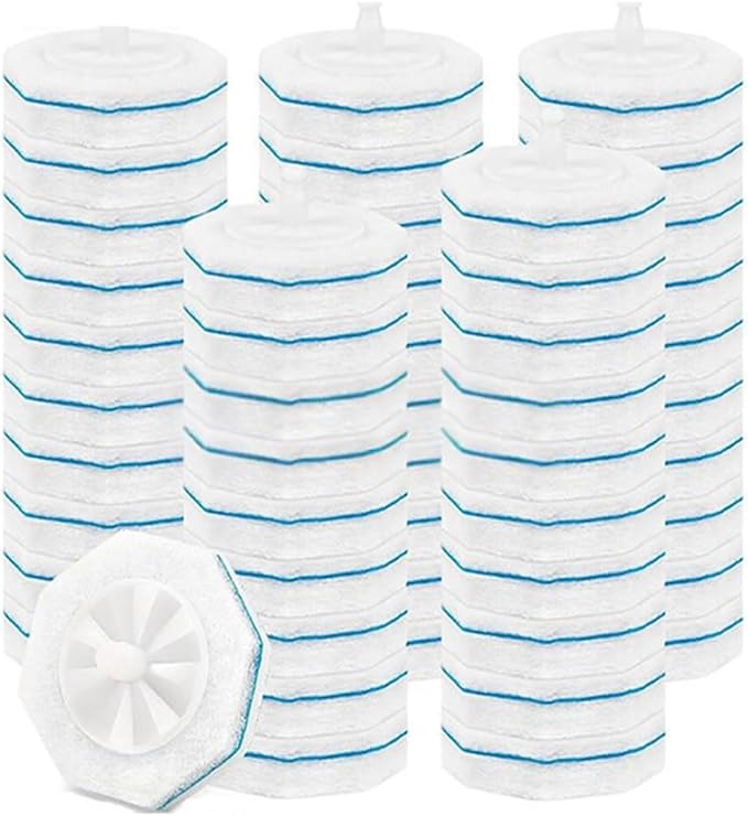 50 PCS Disposable Toilet Brush Refills Compatible with Most Toilet Wand Refills for Home and Bathroom Cleaning Detergent