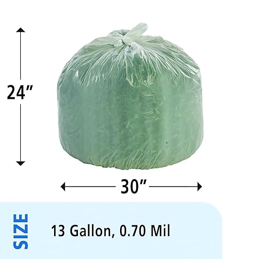 Stout by Envision Controlled Life-Cycle Plastic Trash Bags Pallet of 238 Cases (28560 Bags Total) 13 Gal. 24x30 Medium White Plastic Made in The USA