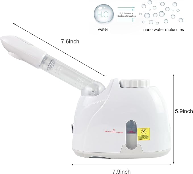 Facial Mist SteamerYOKYAK Facial Steamers with 360° Rotatable Sprayer Face Steamer for Facial Deep Cleaning Hot Mist Humidifier Steam for Face Spa Sinuses Moisturizing Homeuse or Salon