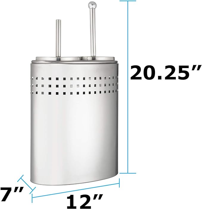 Blue Donuts Toilet Brush and Plunger Set with Holder Modern Chrome Bathroom Accessories Toilet Plunger and Toilet Bowl Brush Combo