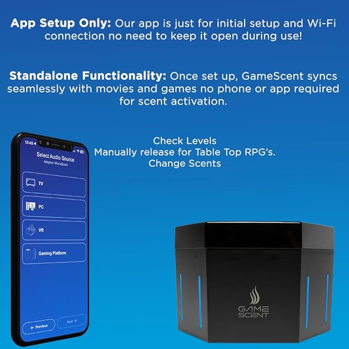GameScent Automated Gaming Scent Atomizer Automatically Releases scents associated with Events in The Game (gunfire Explosions Racing Forest Ocean Clear air scents Included.