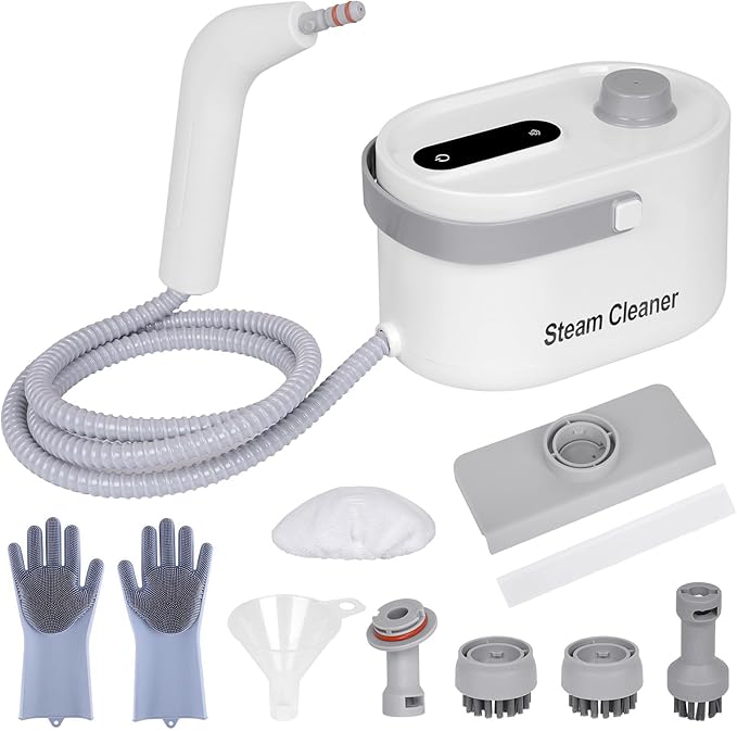 9 in 1 Handheld Steam Cleaner for Home Use Portable Steamer for Cleaning Multi-Function High Pressure Steam Cleaner for Car Detailing/Kitchen/Upholstery/Tile/Grout/Camping &amp All