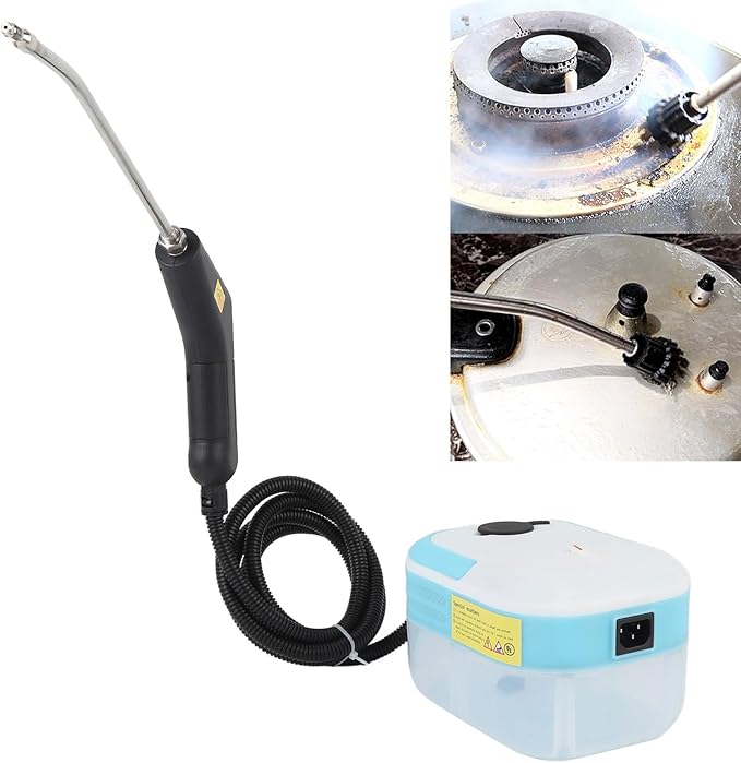 Handheld Steam Cleaner 1200W Portable Steamer for Home Car Kitchen with 9 Accessories 10s Fast Heating High Temperature Safety Locking Mechanism Compact DesignPlug and