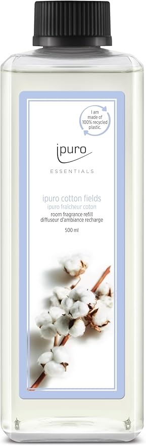 ipuro - Essentials Refill Cotton Fields Room Fragrance - Refill Room Freshener with Star Anise Vanilla Flower &amp Geranium Rose Violet Cedar Wood Fragrance Aroma - Air Freshener Refill Bottle 50