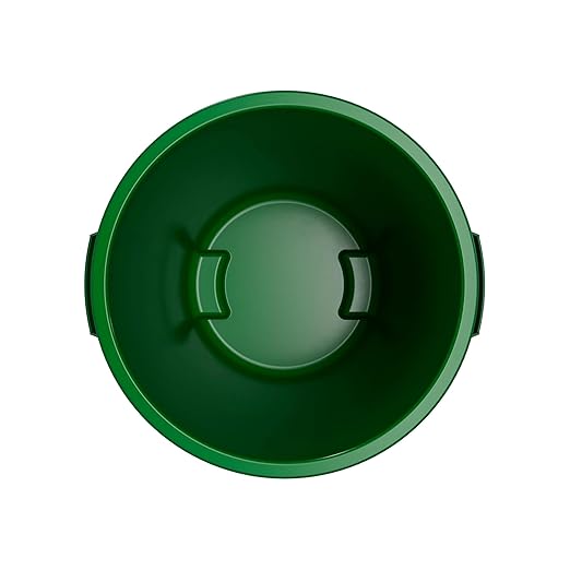 SPARTA Bronco Waste Container Trash Container Round Trash Bin for Disposal 10 Gallons Green