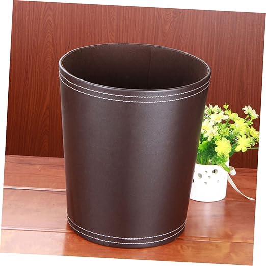 ABOOFAN 1Pc Round Waste Basket Trash Can for Office Living Room Stylish Garbage Recycling Container Practical Waste Storage