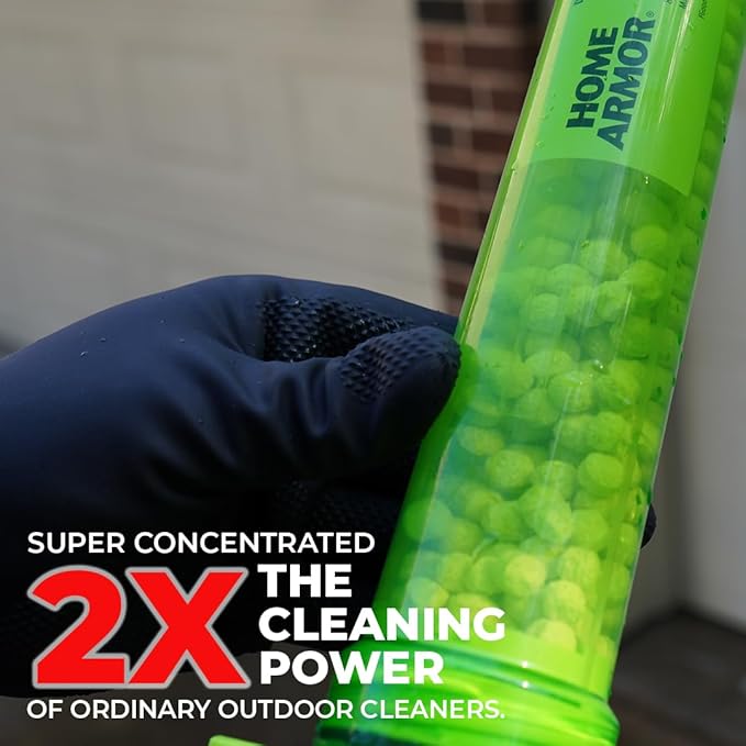 Home Armor Power Clean Wand Outdoor Cleaning System Blasts Away Stains from Mold Mildew Algae Dirt and Grime for Visible Results in Minutes No Scrubbing Required Reusable