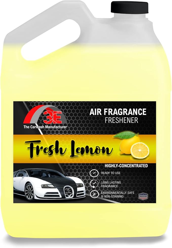 Fresh Lemon Scent Premium Smell Deodorizer and Odor Eliminator 1 Gallon Premium Ready-to-Use Liquid Air Freshener All Natural | No Harmful Chemicals Best for Cars Trucks Home or Office (128 oz)
