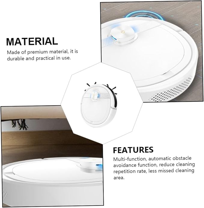 Zerodeko Intelligent Dust Cleaner 3-in-1 Floor Sweeping and Mopping Machine Rechargeable White Mop for Household Use Smart Sweeping Device Easy Cleaning Features