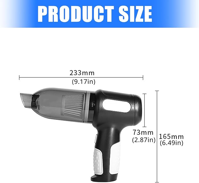 Handheld Vacuum USB Rechargeable Car Carpet Cleaner Light Weight Portable Trash Garbage Remover Car Dry Wet Use