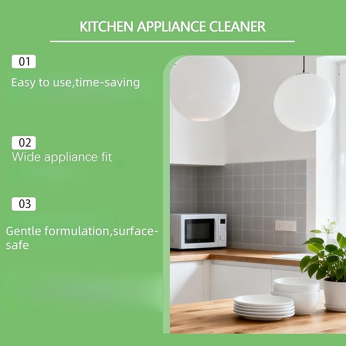 Kitchen Cleanse Formulation Appliances Electrolyzed Ions Kitchen Appliance Cleaner Spray Stain Remover For Stove/Range Hood Stove &amp Oven Cleaner Heavy Duty Multi-Surface Cleaning Spray (2)