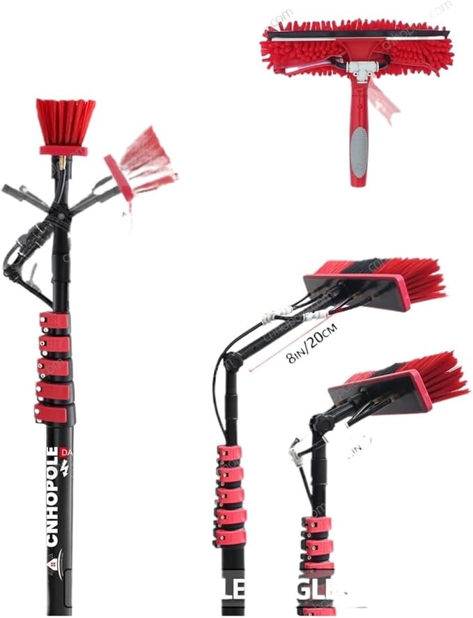 24/30/36ft Water Fed Pole Window Cleaning System Solar Panel Washing Kit Extension Telescopic High Reach Cleaner Soap Dispenser(36ft)