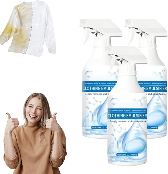 Clothing Emulsifier Stain Remover300ml Non Ionic Emulsifier Clothing CleanerPowerful Clean Shop Clothings Emulsifiersfor Grease Oil Food On Clothes And Shoes (3p'c's)