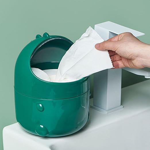 Mini Desktop Trash Can Plastic Mini Trash Can for Desk with Lid Small Cute Shaped Countertop Bin Waste Paper Bin Small Waste Bin for Dining Table Desk Home Office Easy Storage Big Size