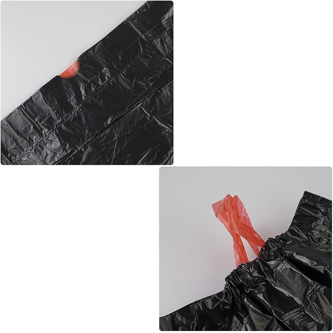 8 Gallons Drawstring Garbage Bags Trash Bags Black 120 bags