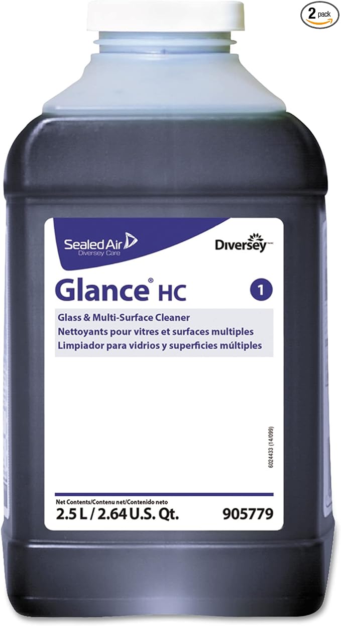 Diversey™ Glance Glass And Multi-Surface Cleaner Ammonia Scent 84.5 Oz Bottle Pack Of 2 Bottles