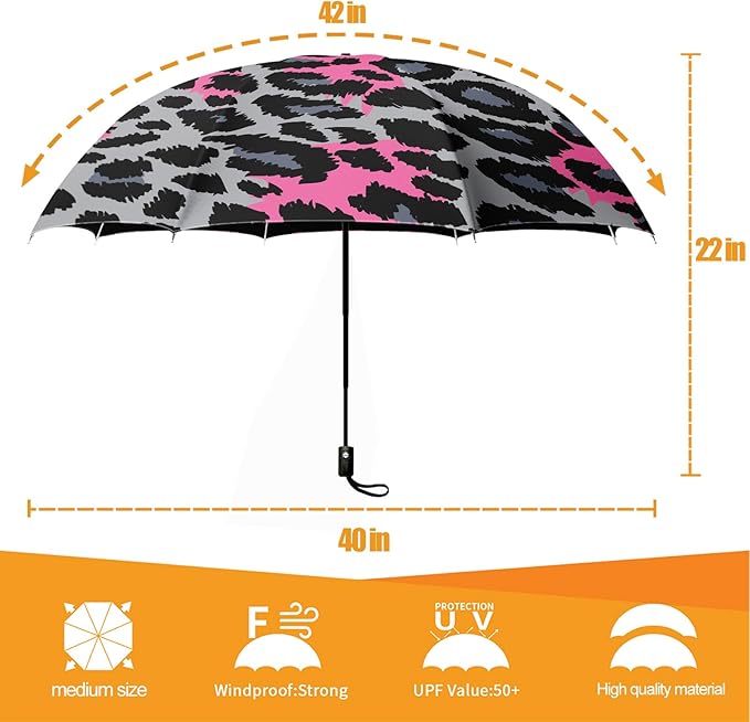 Small Compact Travel Automatic Folding Umbrella for Women Portable Lightweight Rain Wind UV Sun Shade