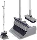 SDSM 4 in 1 Multifunctional Broom and Dustpan Combo Set Heavy Duty Brooms with 52 Long Handle with Squeegee and Cleaning Brush for Clean Home Kitchen Bathroom Office Sweeping indoor Outdoor Floor