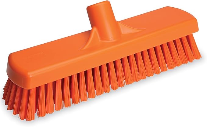 Vikan Stiff Floor Scrub Brush - 12W - Orange - Orange