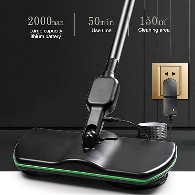 Handheld Steam Mop Cleaner Rechargeable Floor Wiper Cordless Sweeping Spinning Mop Electric Cleaner Washer Wireless Rotating Scrubber Polisher for All Surfaces Floor Cleaning