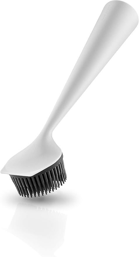EVA SOLO | Dishbrush Silicone | Robust Washing-up Brush with a Practical &amp Effective Kitchen Scrubber Edge | Multipurpose Cleaning Brush | Danish Design Functionality &amp Quality | Marble Grey
