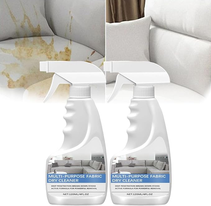 Dyale Household Multi-Purpose Fabric Cleaner Suitable for Upholstery Clothes Shoes &amp Fabrics Helps Reduce Grease &amp Ink Stains (2pcs)