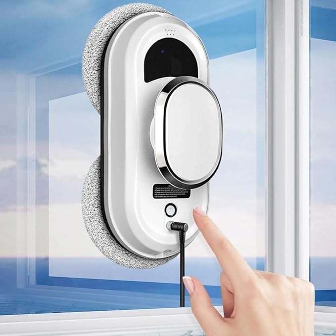 Electric Window Cleaner Robot Smart Window Cleaner Cleaning Robot with 2800Pa Strong Suction Window Glass Vacuum Robot with Remote Control for Indoor/Outdoor Windows Mirror