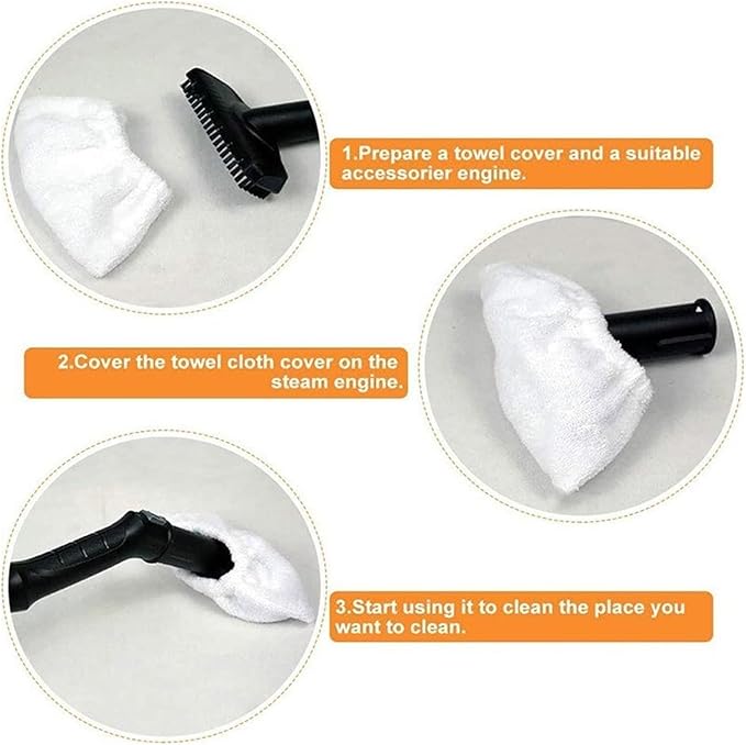 Replacement Mop Heads Cloth Compatible For Karcher Easyfix SC2 SC3 SC4 SC5 Rags Microfibre Mop Cover Steam Cleaner Accessories(5pcs)