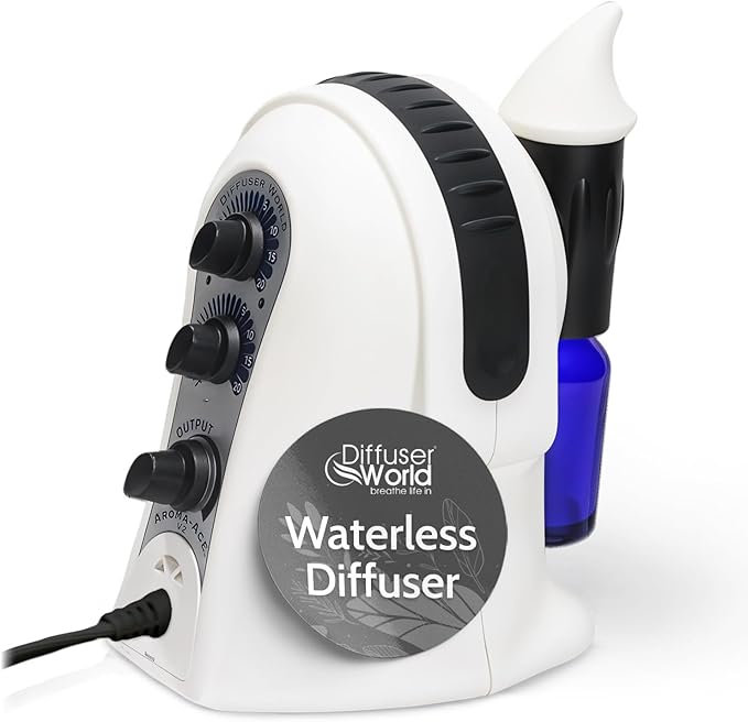1000 Sq Ft Waterless Diffuser for Essential Oils Made in USA Black Waterless Aroma Atomizer for Large Room Fragrance Air Diffuser for Home Scent Machine Air Aromatherapy Oil Diffusers