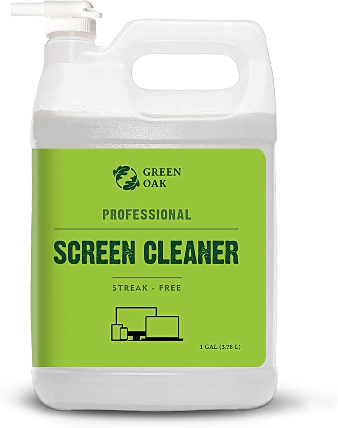 Green Oak Screen Cleaner Refill Professional Screen Cleaner Spray - Best for LCD &amp LED TV Tablet Computer Monitor Phone - Safely Cleans Fingerprints Dust Oil (1 Gallon)