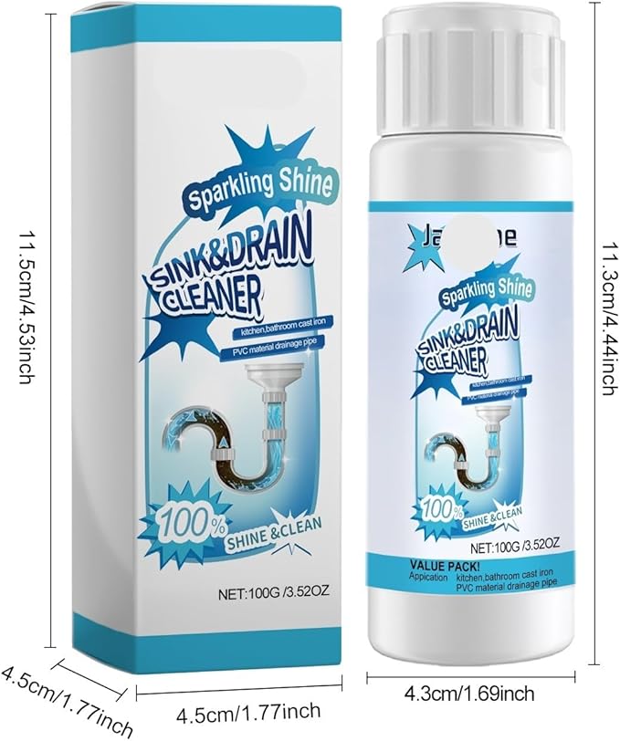 Professional Drain Cleaner - Unclog Kitchen Sink Toilet Bathroom Drain Remove Odor Safe for Pipes(10PCS)