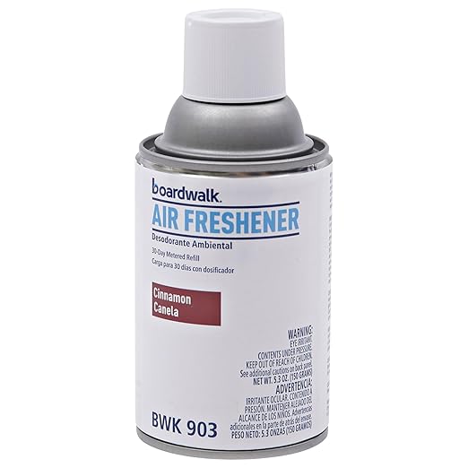 Boardwalk Metered Air Freshener Refill 12-Pack 7 oz Aerosol Spray Cinnamon Sunset Scent Fits Most Standard Dispensers Lasts For 30 Days