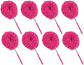 Reusable Microfibre Ceiling Fan Duster Dusting Dust Blade Cleaning Adjustable Length Household Tool(Rose Pink-8PCS)