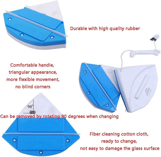 Double-Sided Magnetic Window Cleaner Glass Cleaning Brush Wiper Household Tools For Single Layer Sided Wipe Thickness